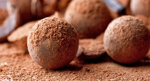 pelotas de chocolate